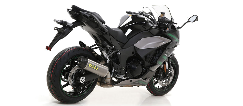 71914AKN | ARROW EXHAUST | for Kawasaki Ninja 1000SX 2021-2024  | Indy-Race Aluminium "dark" silencer with carby end cap
