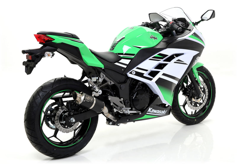 71018GPI | ARROW EXHAUST | Kawasaki Ninja 300 2016-24 | GP2 "Dark" silencers kit