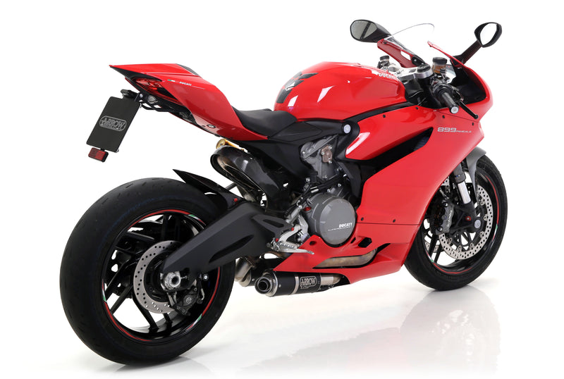 71836PK | ARROW EXHAUST | Ducati 899 Panigale 2014/2015 | Titanium Works silencers (right and left) with carby end cap