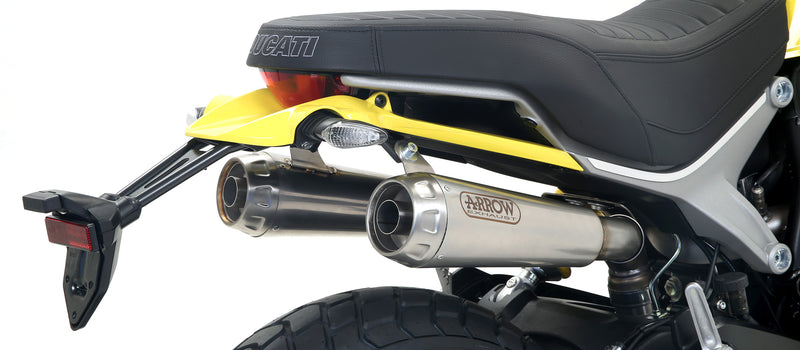 71884PRN | ARROW EXHAUST | Ducati Scrambler 1100 2018-2020 | Pro-Race Nichrom Dark Silencer