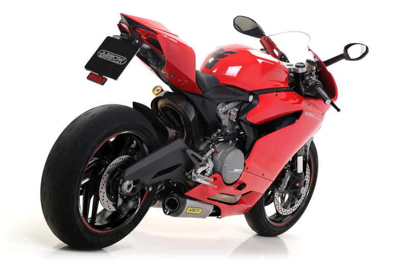 71836PK | ARROW EXHAUST | Ducati 899 Panigale 2014/2015 | Titanium Works silencers (right and left) with carby end cap