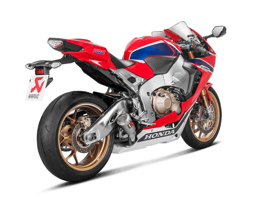 S-H10SO18-CBT | AKRPOVIC | Honda CBR 1000 RR SP / SP2 2017-2019 Slip-On Line (Titanium) - Shorty