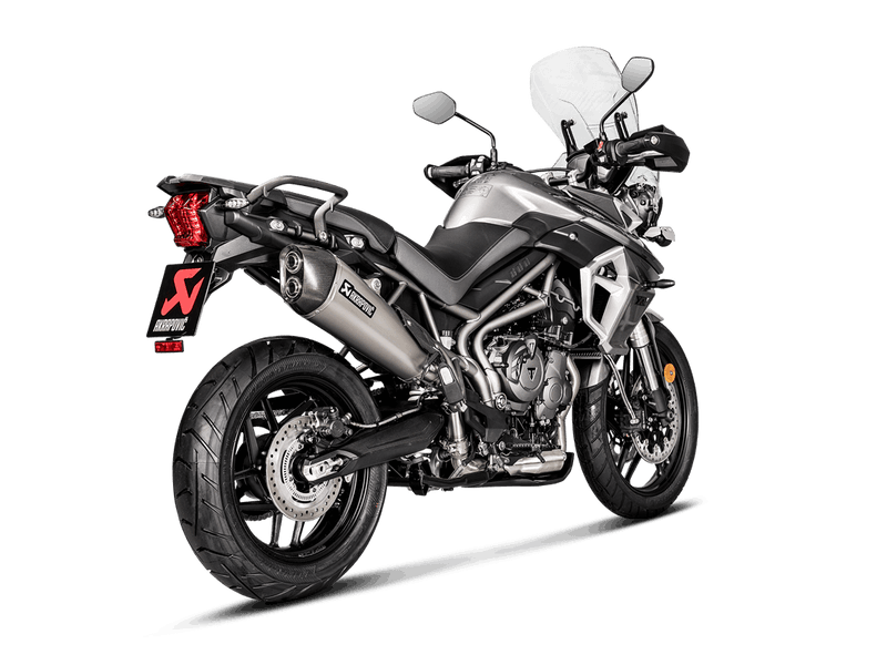 S-T8SO2-HZAAT |   AKRAPOVIC |Triumph Tiger 800 XC/XR/XRx/XCx/XRT/XCA 2018 -2020 Slip-On Line (Titanium)