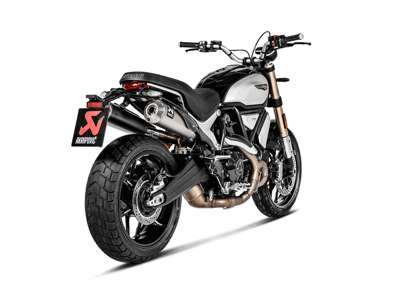 S-D11SO4-HBFGT |AKRAPOVIC | Ducati Scrambler 1100 2018 -2020 Slip-On Line (Titanium)