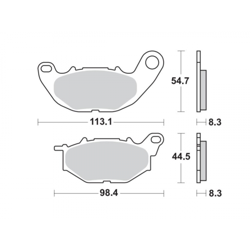 Braking 968CM55; Braking Pad Set Sinter-Metal