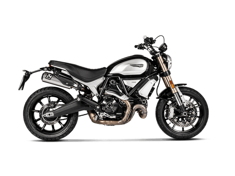 S-D11SO4-HBFGT |AKRAPOVIC | Ducati Scrambler 1100 2018 -2020 Slip-On Line (Titanium)
