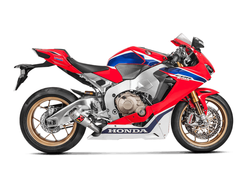 S-H10SO18-CBT | AKRPOVIC | Honda CBR 1000 RR SP / SP2 2017-2019 Slip-On Line (Titanium) - Shorty
