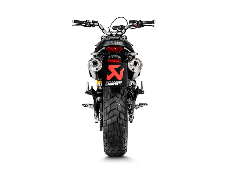 S-D11SO4-HBFGT |AKRAPOVIC | Ducati Scrambler 1100 2018 -2020 Slip-On Line (Titanium)