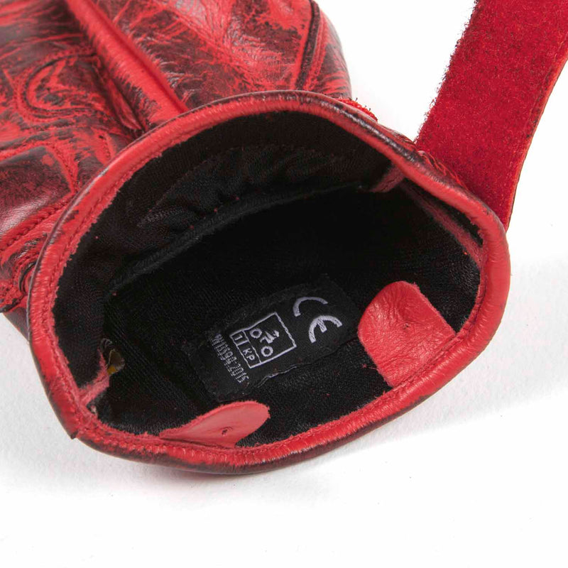 Helstons LIGHTNING Summer Women leather gloves - Red