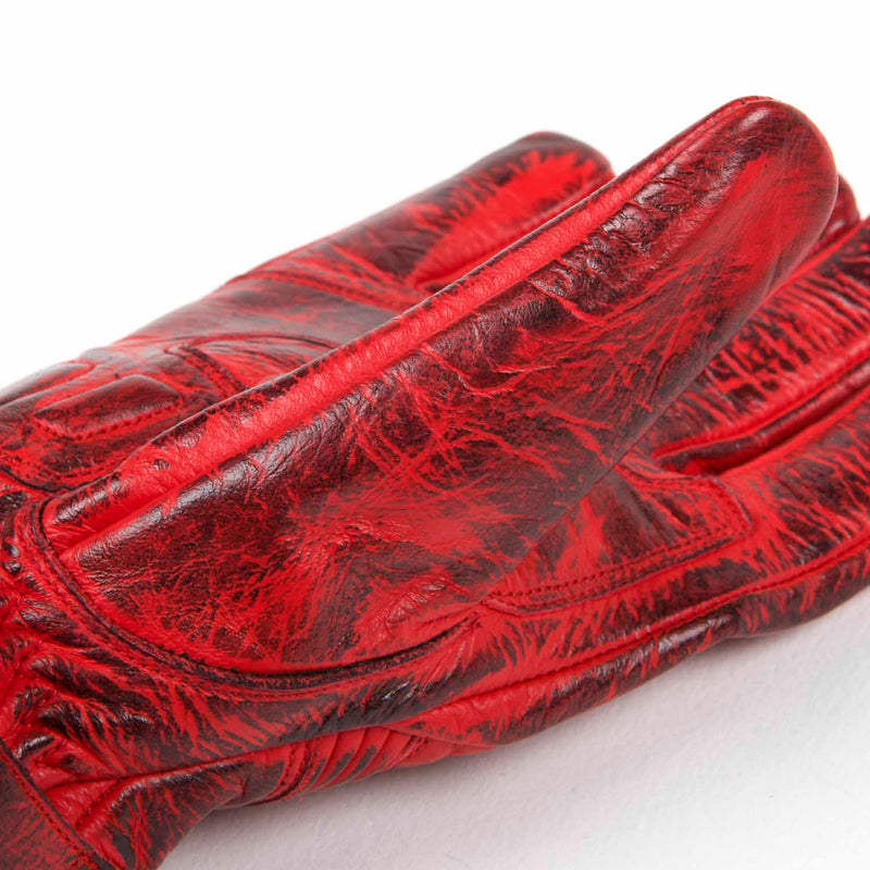 Helstons LIGHTNING Summer Women leather gloves - Red