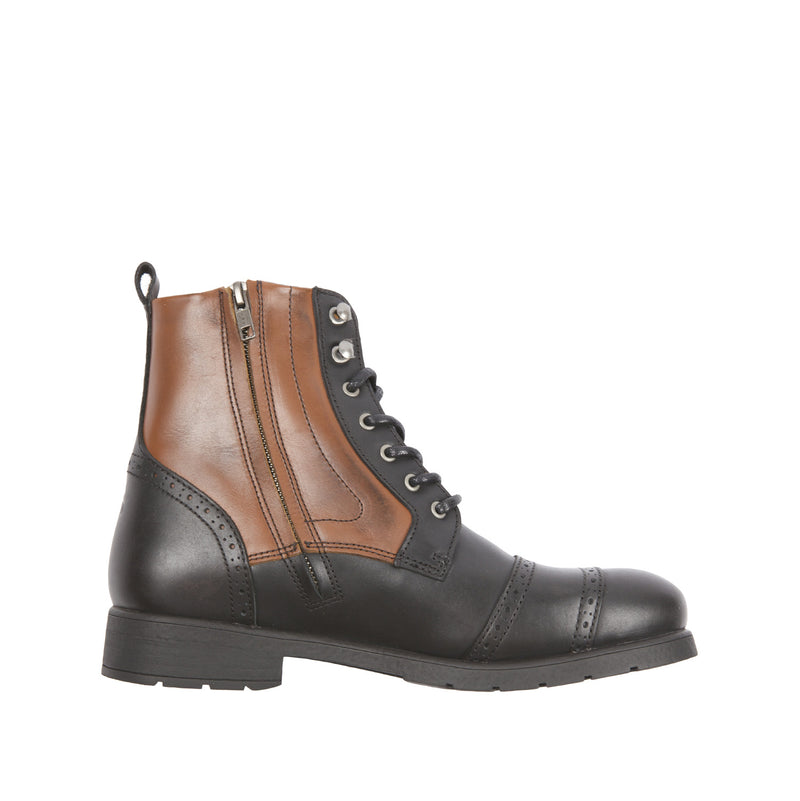 Helstons TRAVEL black-tan motorcycle leather shoes