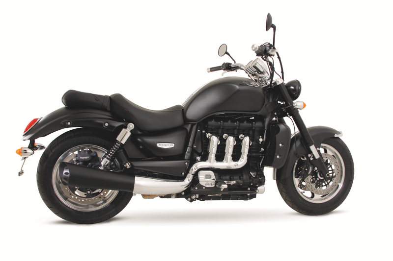 Remus Exhaust | Triumph Rocket III Roadster - Remus slip on with aluminium black end caps