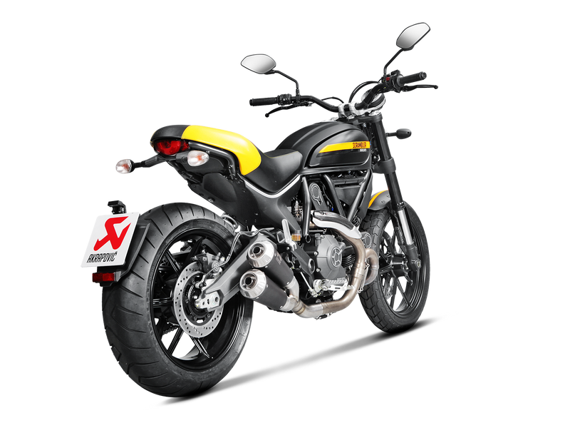 S-D8SO4-CUBTB/1 | ARAPOVIC | DUCATI SCRAMBLER ICON/URBAN ENDURO/CLASSIC/FULL THROTTLE 2015-2020 Slip-On Line (Titanium)