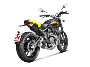 S-D8SO4-CUBTB/1 | Akrapovic | DUCATI SCRAMBLER ICON/URBAN ENDURO/CLASSIC/FULL THROTTLE 2015-2020 Slip-On Line (Titanium)