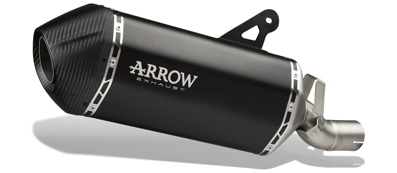 72007SKN | ARROW EXHAUST | HARLEY-DAVIDSON PAN AMERICA 1250 2020-2024 | Sonora titanium "Dark" silencer with carby end cap