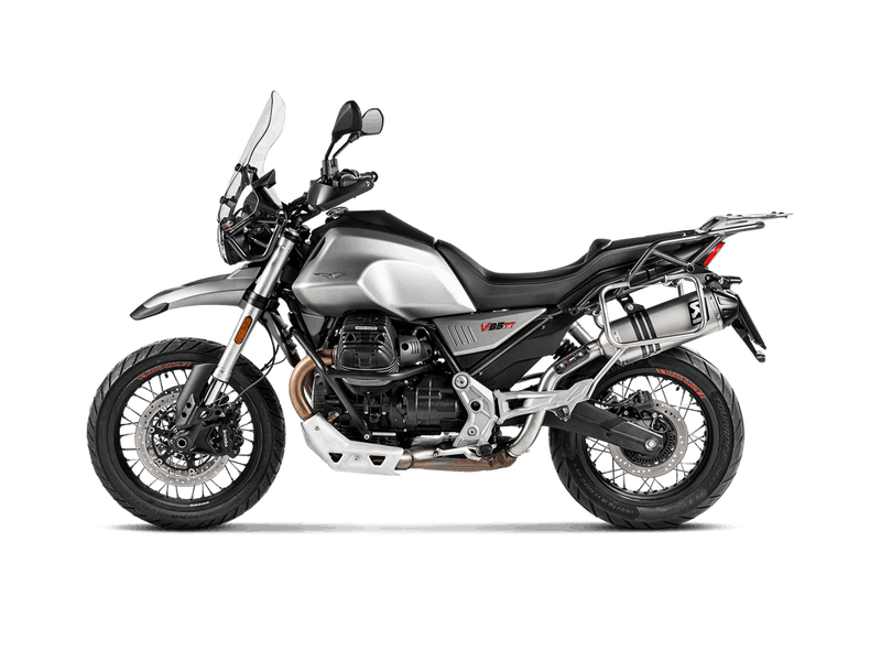 S-MG8SO1-HFTT| AKRAPOVIC | Moto Guzzi V85 TT 2019 -2020 Slip-On Line (Titanium)