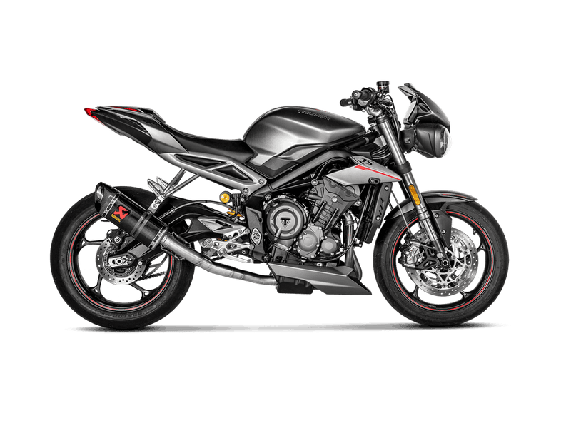S-T7SO2-APC| AKRPOVIC | Triumph Street Triple 765 S / R / RS 2017 -2019 Slip-On Line (Carbon)