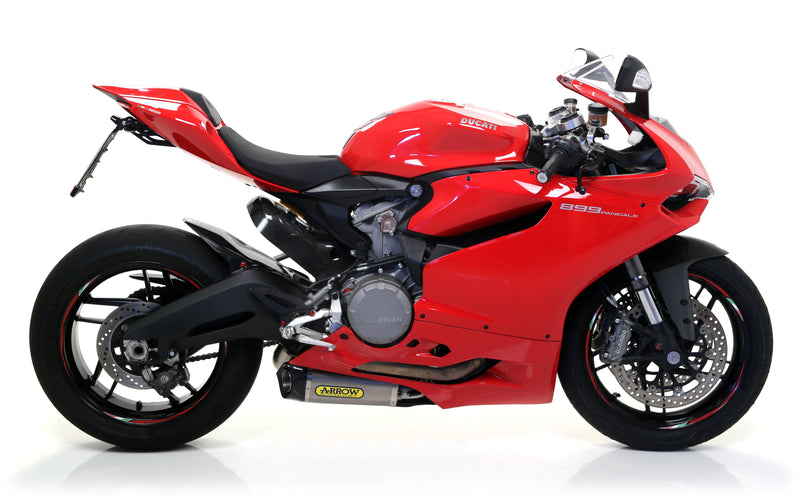71836PK | ARROW EXHAUST | Ducati 899 Panigale 2014/2015 | Titanium Works silencers (right and left) with carby end cap