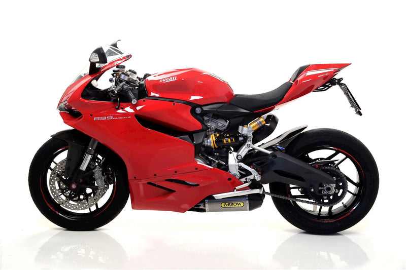 71836PK | ARROW EXHAUST | Ducati 899 Panigale 2014/2015 | Titanium Works silencers (right and left) with carby end cap