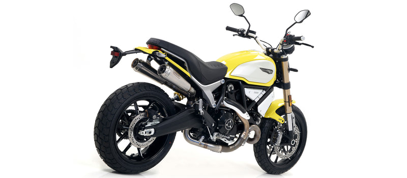 71884PRN | ARROW EXHAUST | Ducati Scrambler 1100 2018-2020 | Pro-Race Nichrom Dark Silencer