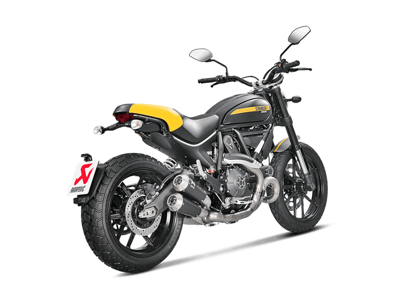 E-D12E5 | AKRAPOVIC | Ducati Scrambler Icon/Urban Enduro/Classic/Full Throttle 2015 -2020 Optional Header (Titanium)