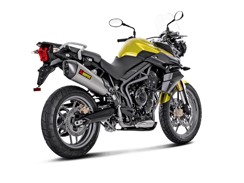 S-T800SO1-HZAAT |   AKRAPOVIC | Triumph Tiger 800 XC/XR/XRx/XCx/XRT/XCA 2011 -2016 Slip-On Line (Titanium)